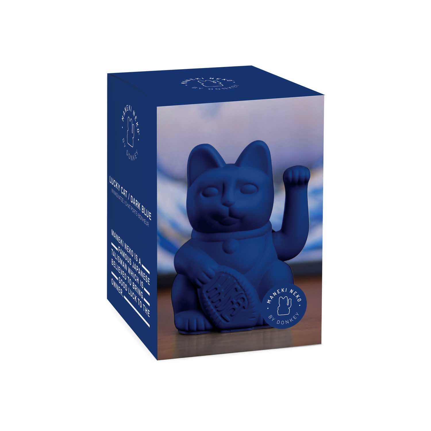 Winkekatze Dunkelblau Packageshot