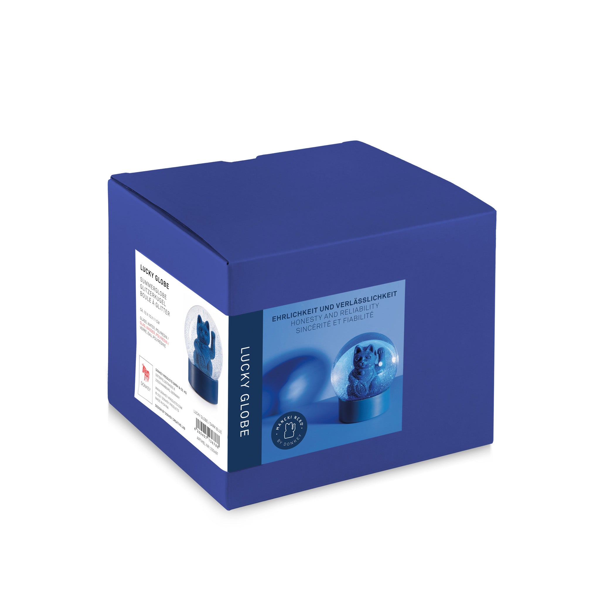 Maneki Neko Lucky Globe Blue