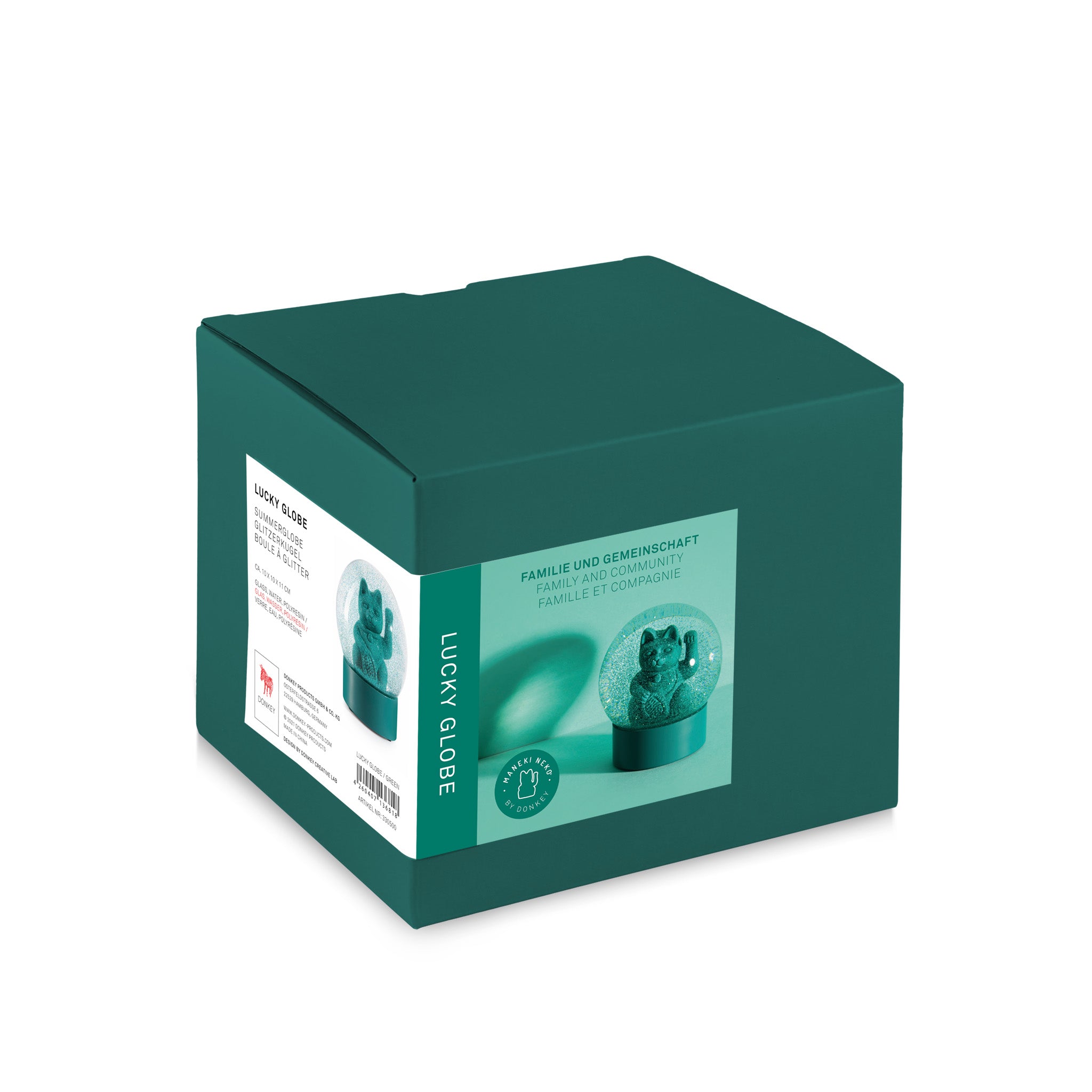 Maneki Neko Lucky Globe Green