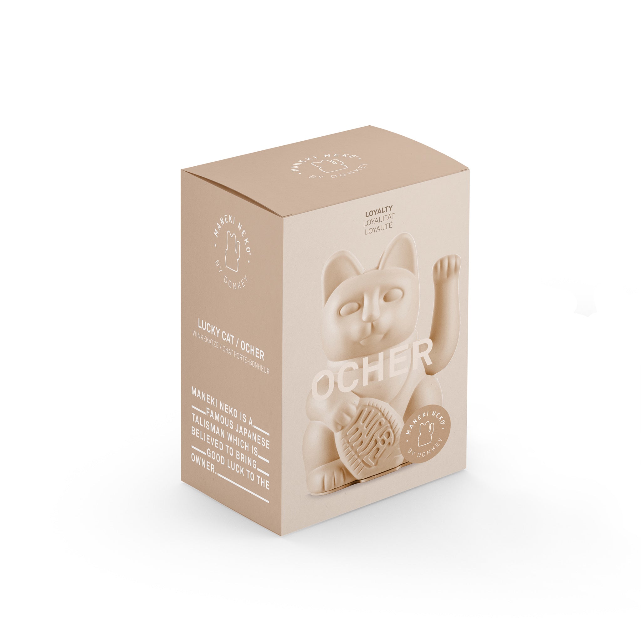 Winkekatze Ocker Packageshot