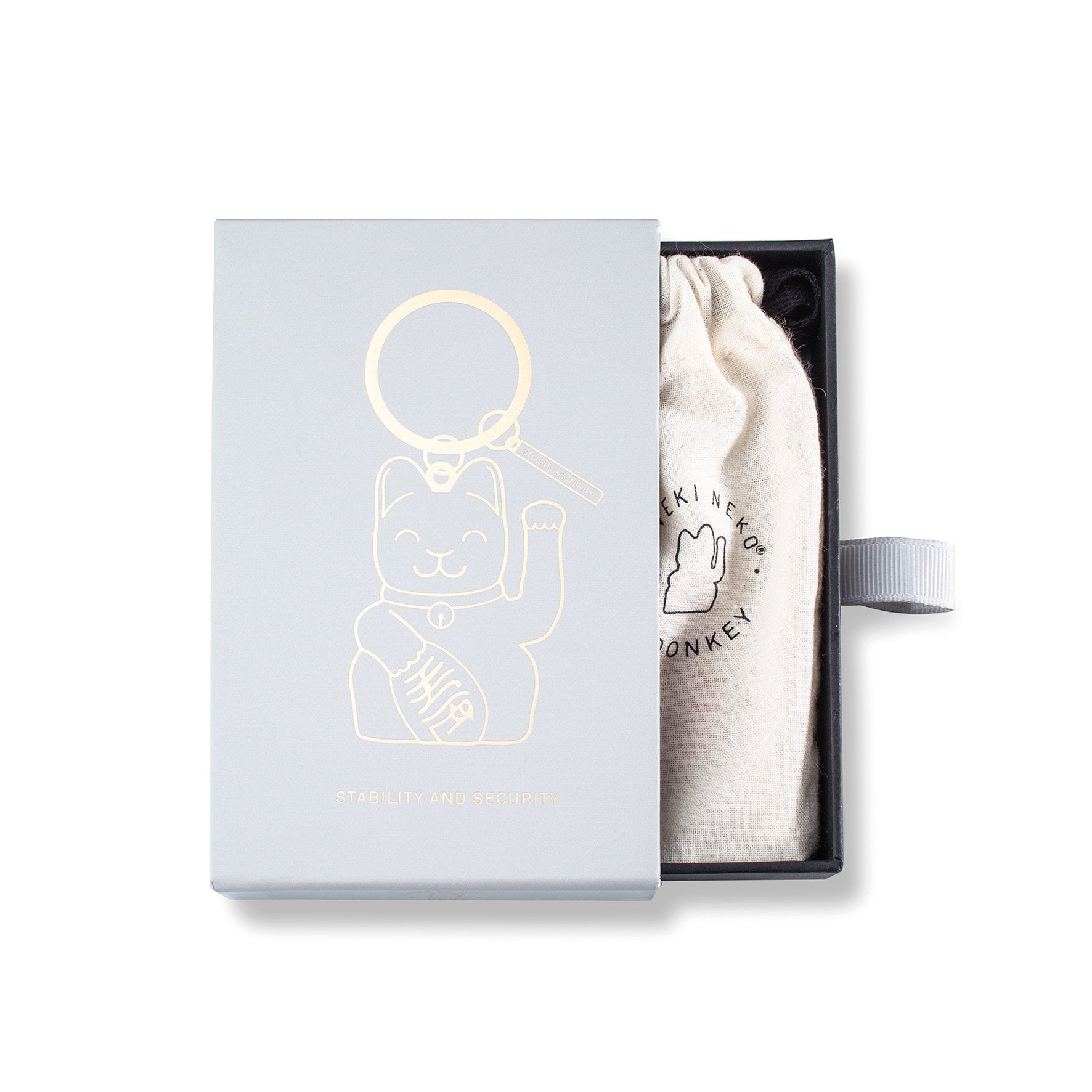 MANEKI NEKO Keyring Grey