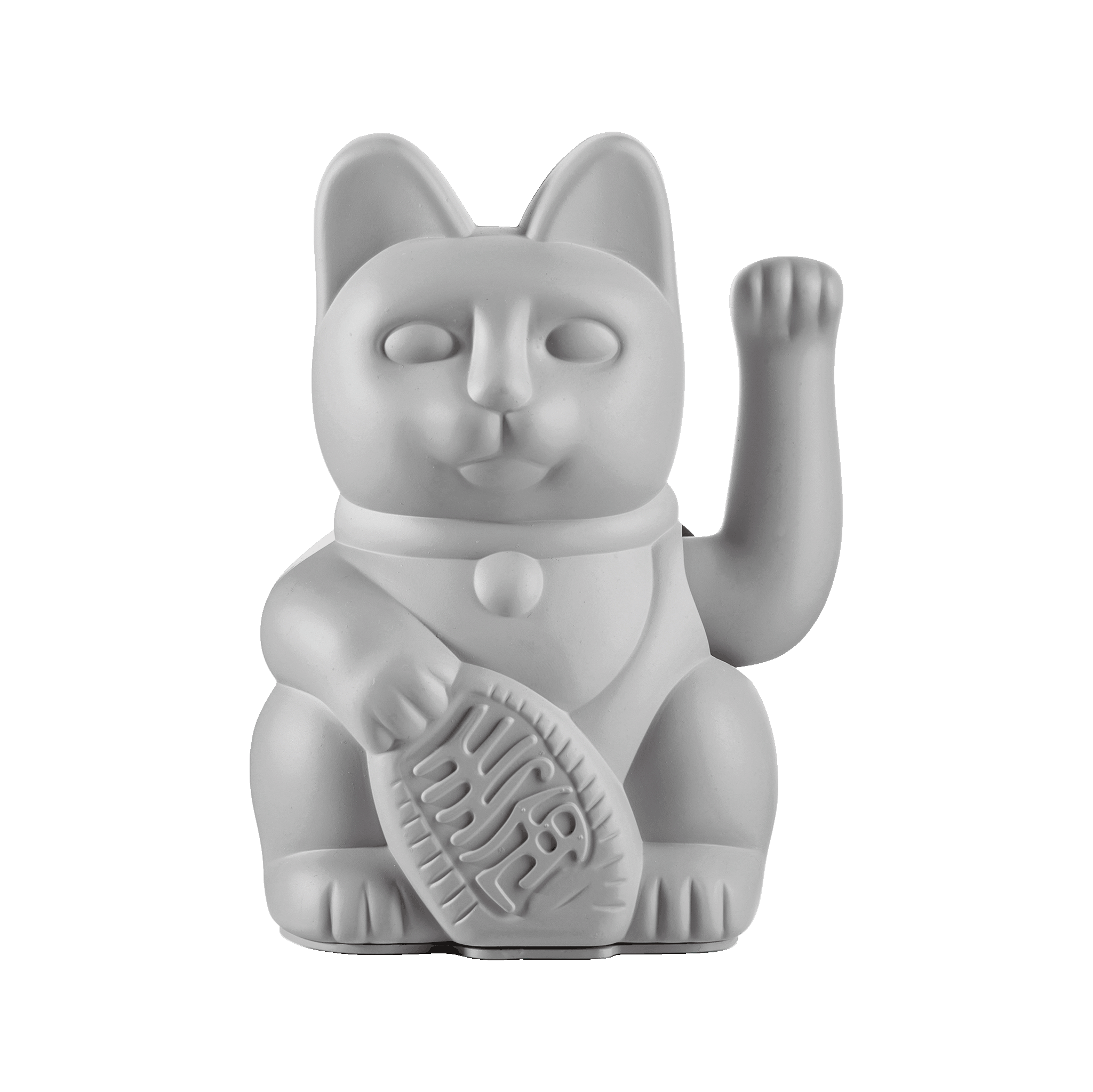 Winkekatze Grau Freisteller