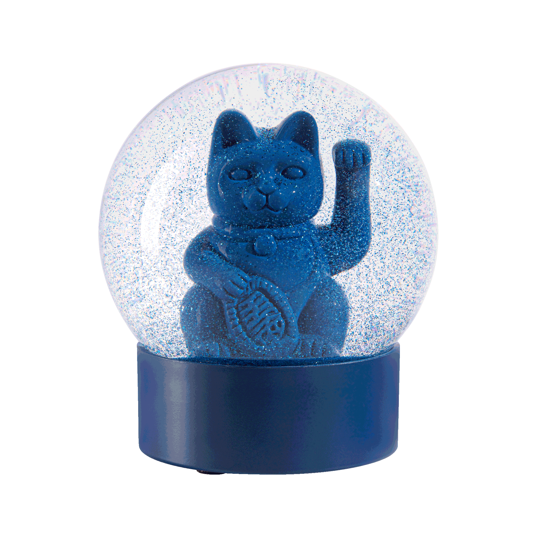 Maneki Neko Lucky Globe Blue
