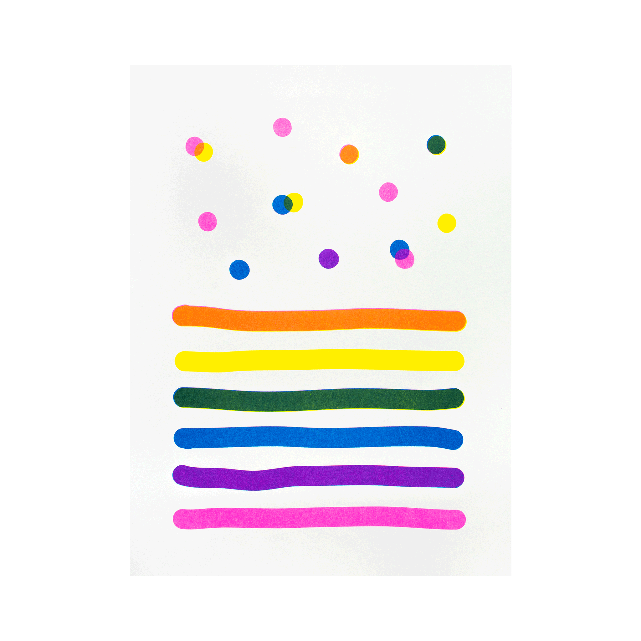 Risography Artprint Happy Rain