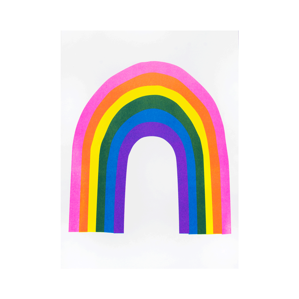 Risography Artprint Over the Rainbow